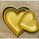 centro de mesa corazón dorado x 3 ELG20521