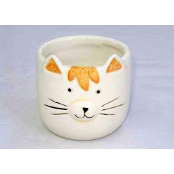 maceta cerámica gatito 2203118 7.5X8 cm