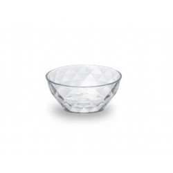 bowl plástico facetado chico transparente KE179