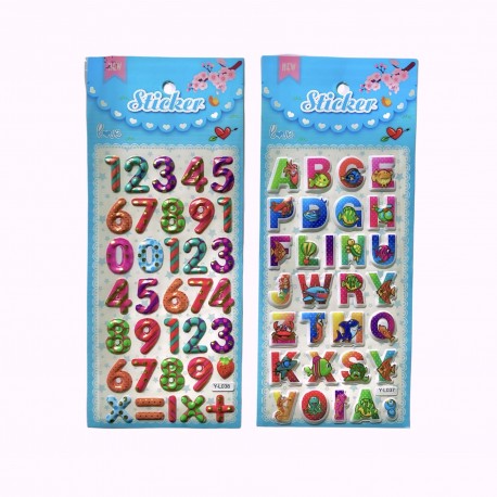 sticker con relieve abecedario 22718