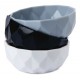 bowl plástico grande con tapa negro/ gris/ blanco grande KE06