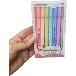 bolígrafo microfibra colores pastel x 8 C5G236